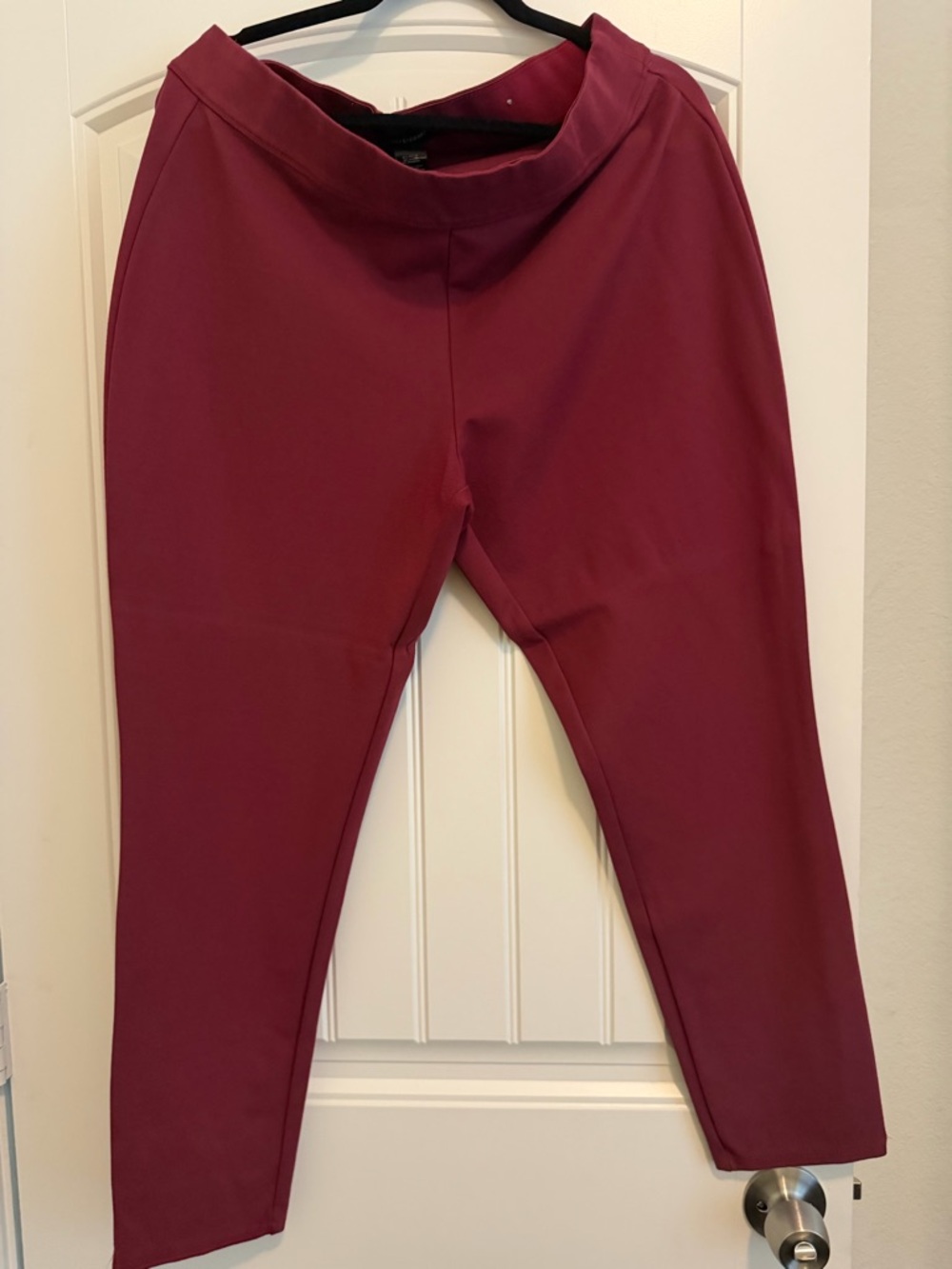Ashley Stewart Burgundy Ponte Skirt